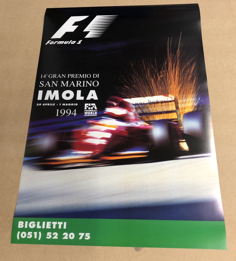 Original 1994 Monza F1 race poster — very rare large promo version